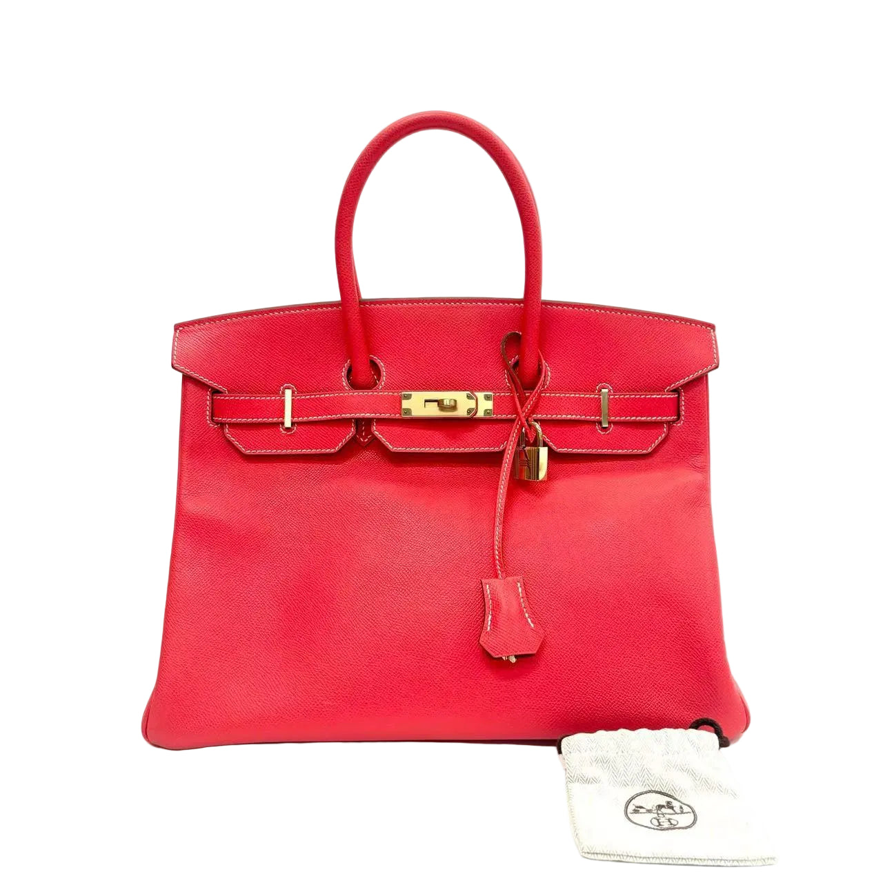 Pre-Owned Hermès Birkin 35 in Rose Jaipur Red N23318438