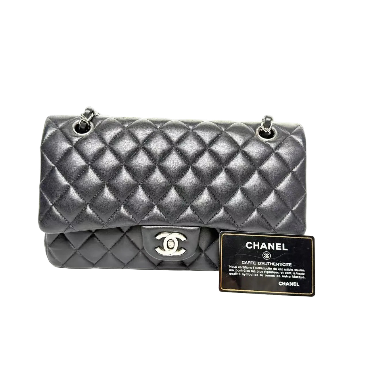Pre-Owned Chanel Classic Medium Double Flap Bag Matelassé 25 N21504104