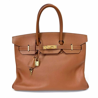 Pre-Owned Hermès Birkin 35 in Gold with Gold Hardware (GHW) Square C Stamp (1999) N21924517