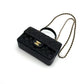 Pre-Owned CHANEL Black Grained Calfskin ("Big Mini") Chain Bag with Top Handle SZ3062607214353