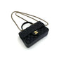 Pre-Owned CHANEL Black Grained Calfskin ("Big Mini") Chain Bag with Top Handle SZ3062607214353