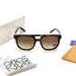 Pre-Owned LOEWE Slim Rectangular Aviator Sunglasses  SZ3022607214277