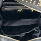 Pre-Owned MCM x Swarovski collaboration black and gold studded rhinestone backpack SZ3032605285036