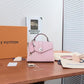 Pre-Owned Louis Vuitton Rose des Vents Mini in pink ostrich leather SZ3072607163383