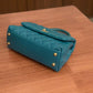 Pre-Owned CHANEL Small Coco Handle Bag in Peacock Green SZ6022607091811