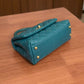 Pre-Owned CHANEL Small Coco Handle Bag in Peacock Green SZ6022607091811