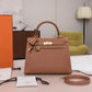 Pre-Owned Hermès Kelly 25 Sellier in Gold (Gold Brown) with Gold Hardware SZ3032607265078