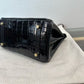 Pre-Owned  Hermès Birkin 25 (BK25) Handbag in Black Shiny Porosus Crocodile with Gold Hardware SZ304241108320