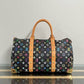 Pre-Owned Louis Vuitton x Takashi Murakami Black Monogram Multicolore Keepall 45 travel bag SZ3102606101919