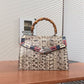 Pre-Owned Gucci Lilith Snakeskin Bamboo Top Handle Bag SZ3032607254971