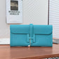 Pre-Owned HERMÈS Jige Elan 29 Clutch in Macaron Blue (officially known as Bleu Atoll) SZ3102607275310