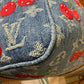 Pre-Owned Louis Vuitton x Takashi Murakami Cherry Keepall Bandoulière 45 (Style: M13875)