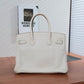 Pre-Owned Hermès Birkin 30 Beton Togo leather with Palladium Hardware SZ3032607194035