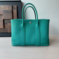 Pre-Owned Hermès Garden Party 30 Tote in Vert Véronèse (Verona Green) SZ6042607204102