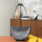 Pre-Owned Goyard Hirondelle PM bag features a distinctive crescent or half-moon silhouette SZ3052607214340