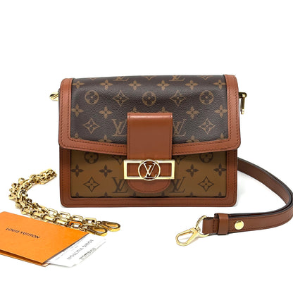 Pre-Owned Louis Vuitton Dauphine Bag Monogram Canvas with Gold Hardware