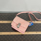 Pre-Owned Celine Classic Box Bag Pink Lizard Skin with Silver Hardware