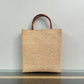 Pre-Owned LOEWE A4 Raffia Tote Bag Natural & Black
