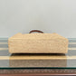 Pre-Owned LOEWE A4 Raffia Tote Bag Natural & Black