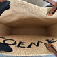 Pre-Owned LOEWE A4 Raffia Tote Bag Natural & Black