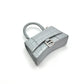 Pre-Owned Balenciaga Hourglass XS Bag Silver Hardware Crocodile Embossed