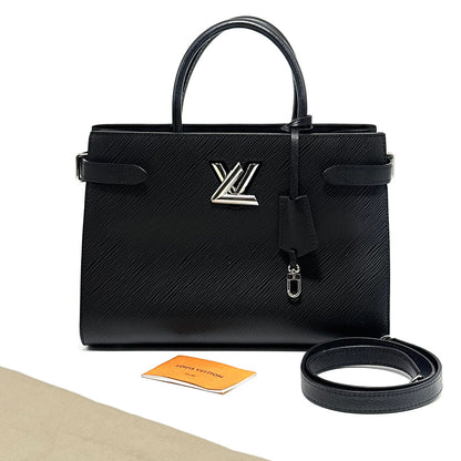 ✨Pre-Owned LOUIS VUITTON Twist Tote Epi Noir 🖤 | Silver Hardware | AR4147 💫