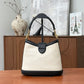 Pre-Owned Gucci GG Logo Embossed Bag Black & White with Gold Hardware