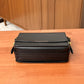 Pre-Owned Burberry Leather Shoulder Bag Black & Tan