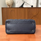 Pre-Owned Dior Lady Dior Bag Deep Blue Lambskin with Silver Hardware