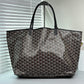 Pre-Owned Goyard Saint Louis PM Tote Black Chevron Print