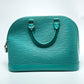 Pre-Owned Louis Vuitton Alma Epi Leather Green with Silver Hardware