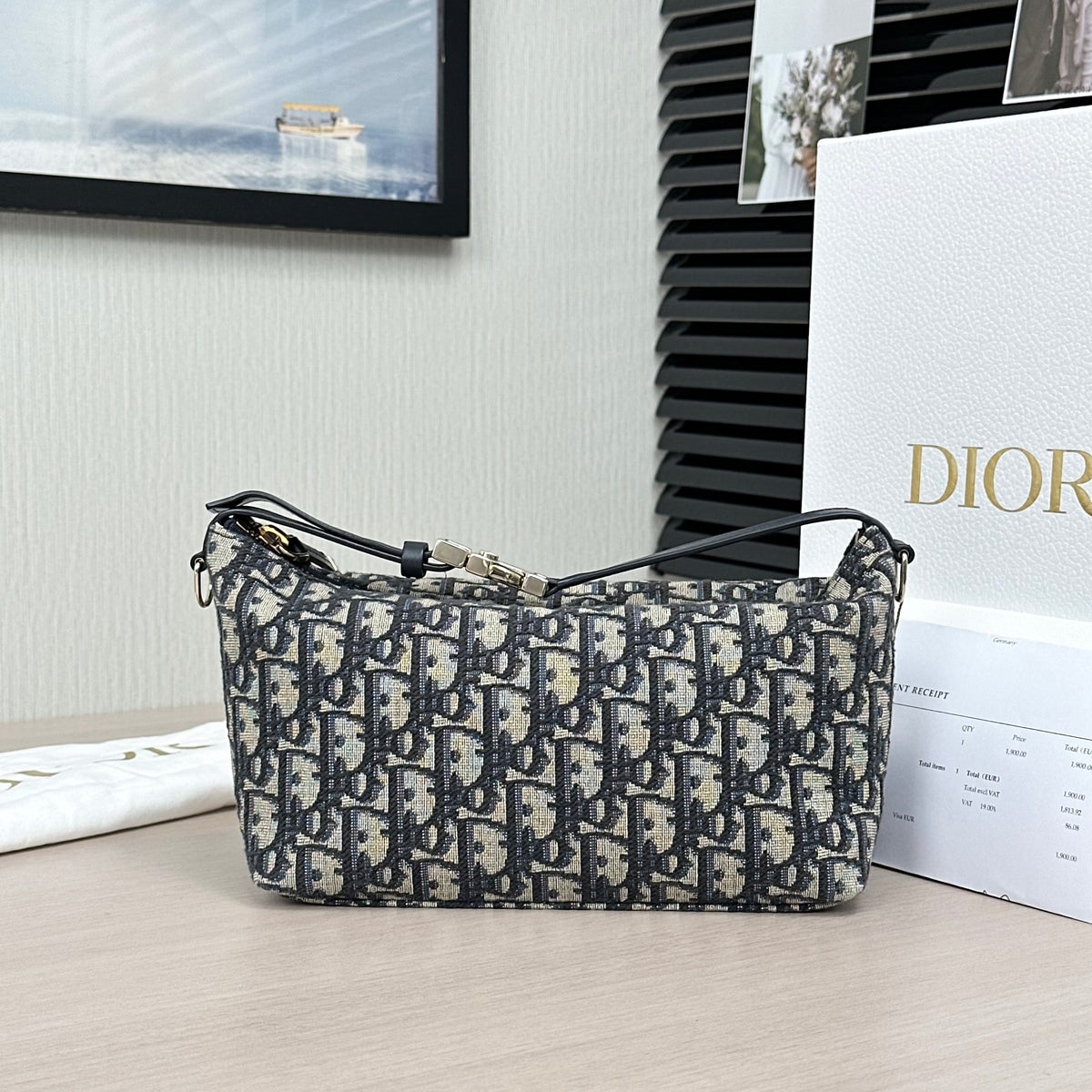 Pre-Owned Dior Travel Nomad Bag Medium Oblique Canvas