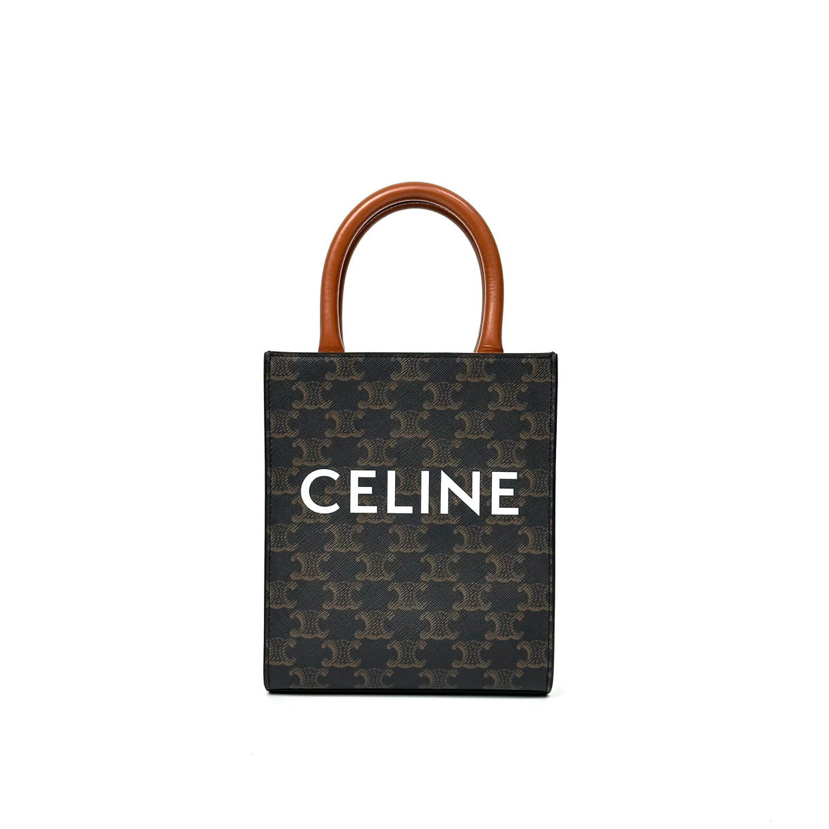 Pre-Owned Celine Triomphe Mini Bag Canvas with Leather