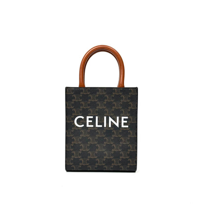 Pre-Owned Celine Triomphe Mini Bag Canvas with Leather