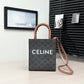 Pre-Owned Celine Triomphe Mini Bag Canvas with Leather
