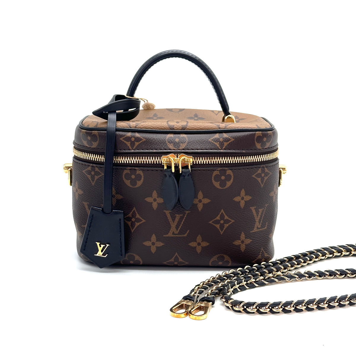 Pre-Owned Louis Vuitton Vanity Bag Monogram with Multi-Color Leather