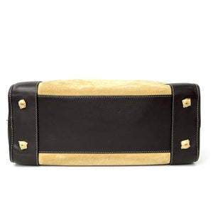 Pre-Owned LOEWE Amazona Suede Bag with Leather Trim