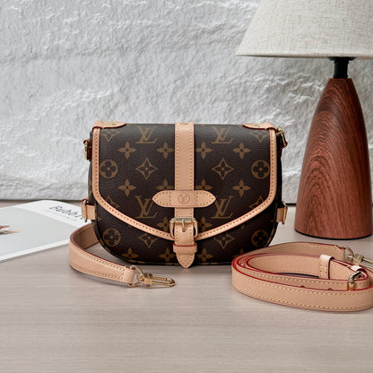 Pre-Owned Louis Vuitton Saumur BB Bag Monogram Canvas Microchip Version