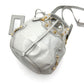 Pre-Owned BALENCIAGA Pompon Bucket Bag Grey Distressed Leather | Gold Studs | Crossbody