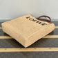 Pre-Owned LOEWE A4 Raffia Tote Bag Natural & Black