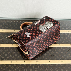 Pre-Owned Louis Vuitton Grace Coddington Catogram Monogram Speedy 30 Bandouliere