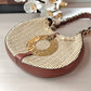 Pre-Owned LOEWE Joyce Raffia & Leather Shoulder Bag