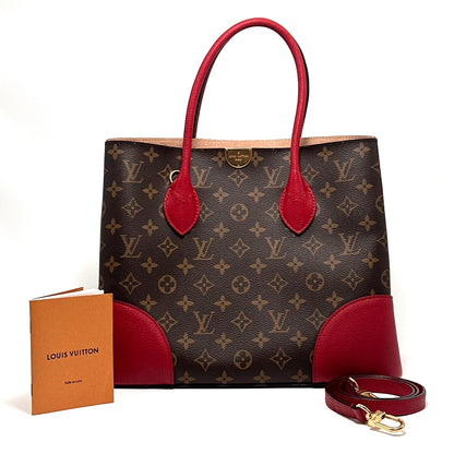✨Pre-Owned LOUIS VUITTON Flandrin Monogram Tote 👜 | Cherry Red Accents | 2-Way Carry | FL1187 💫