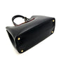 Pre-Owned Prada Double Bag Black Saffiano with Gold Hardware