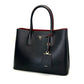 Pre-Owned Prada Double Bag Black Saffiano with Gold Hardware