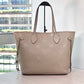 Pre-Owned Louis Vuitton Neverfull MM Tote Elephant Grey with Pouch