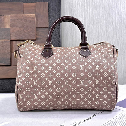 Pre-Owned LOUIS VUITTON Speedy Bandouliere 30 Monogram Idylle Sepia | 2-Way Carry | Gold Hardware