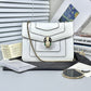 Pre-Owned BVLGARI Serpenti Forever Bag White with Gold Hardware