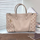 Pre-Owned Louis Vuitton Elephant Grey Monogram Embossed Tote with Gold Hardware