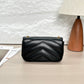 Pre-Owned Saint Laurent Loulou Mini Bag Black Lambskin with Gold Hardware